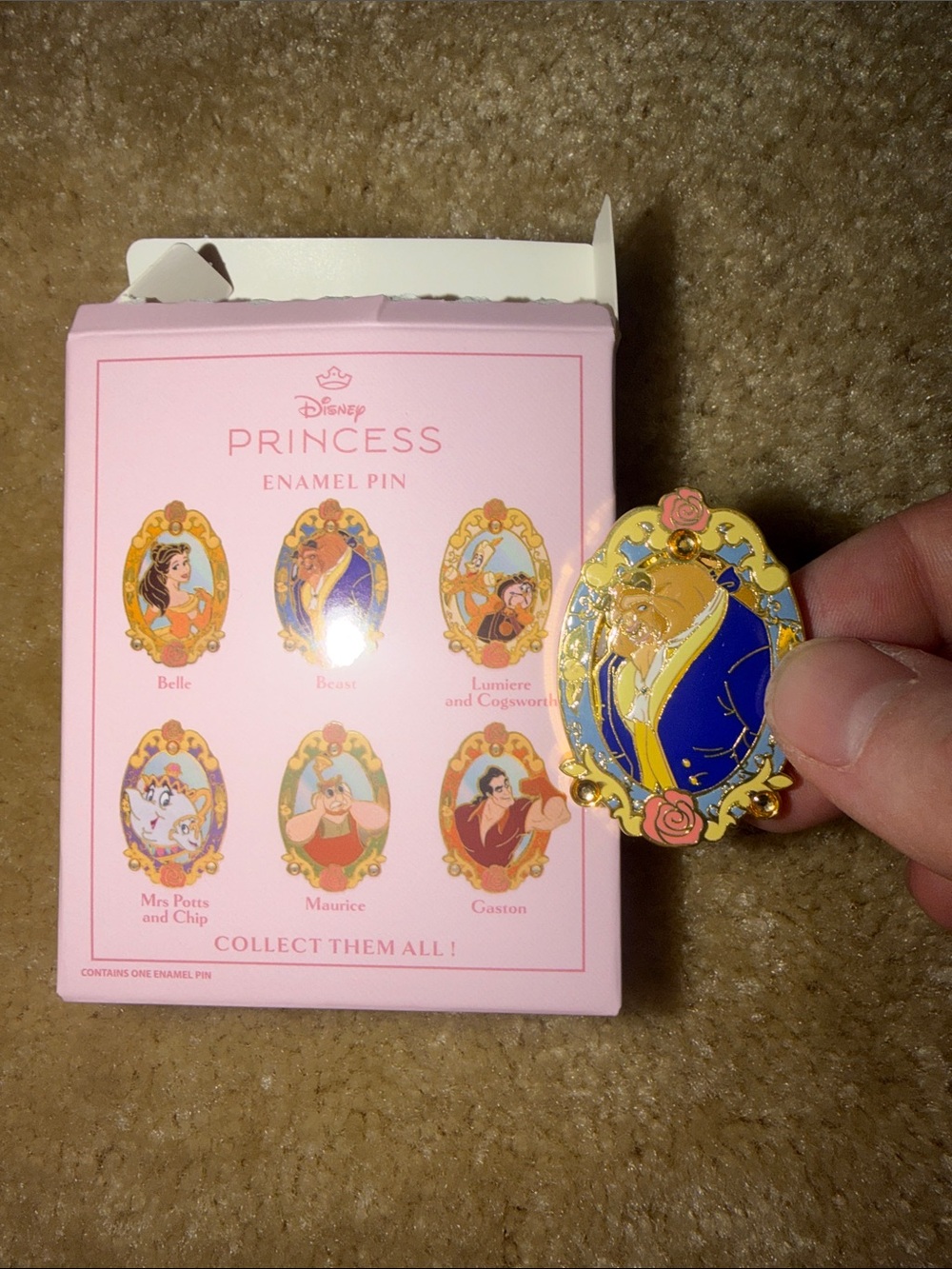Disney Enamel Pin — Beast with Blue Jacket & Gold Trim